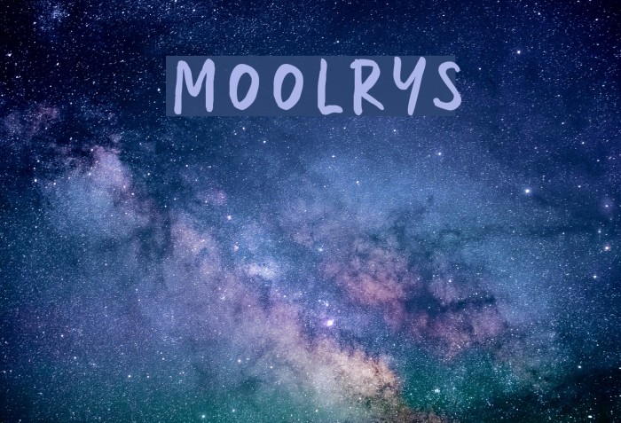 Moolrys Font examples
