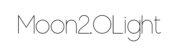 Moon 2.0 Light  font caratteri gratis