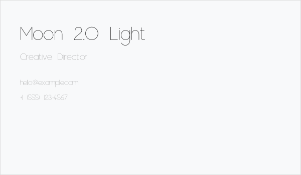 Moon 2.0 Light Business Card