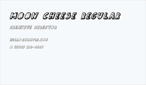 Moon Cheese Regular Business Card