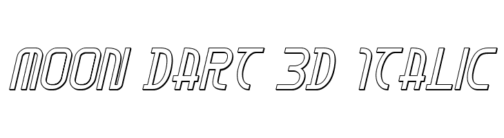Moon Dart 3D Italic  नि: शुल्क फ़ॉन्ट्स डाउनलोड