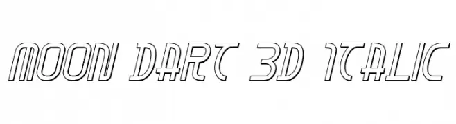 Moon Dart 3D Italic  baixar fontes gratis
