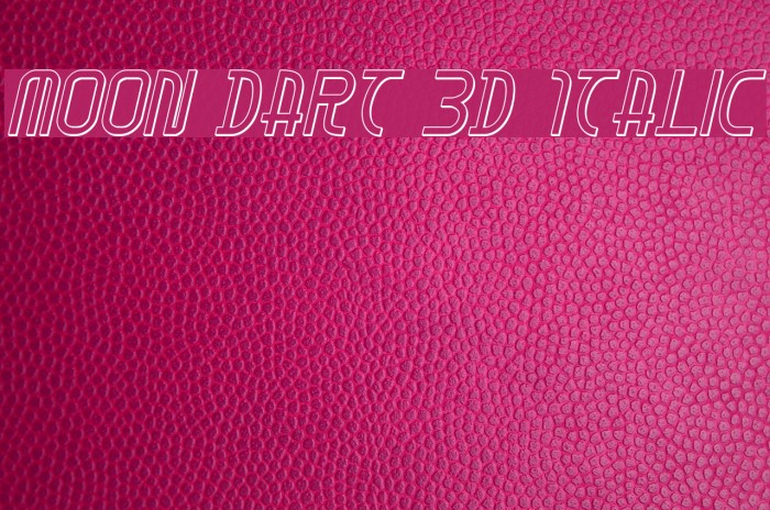 Moon Dart 3D Italic Font examples