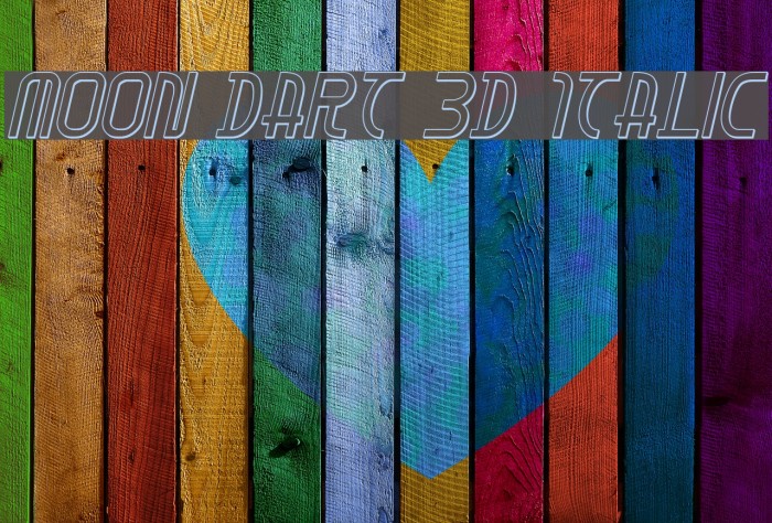 Moon Dart 3D Italic Font examples
