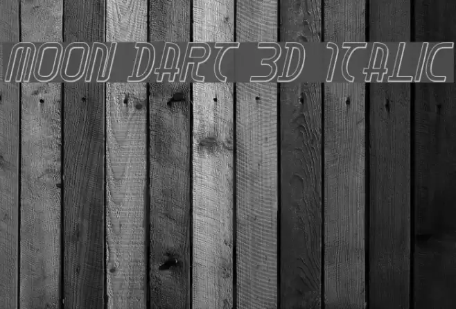 Moon Dart 3D Italic Schriftart examples