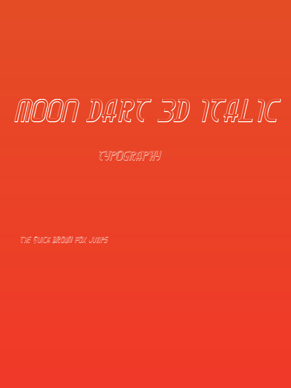 Moon Dart 3D Italic Poster