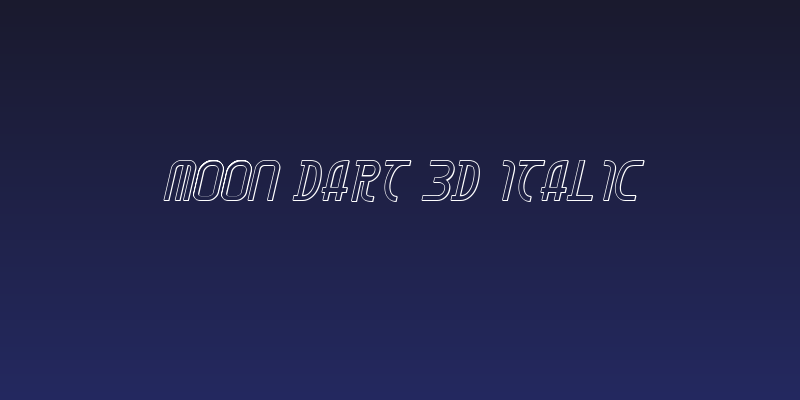 Moon Dart 3D Italic Social Header