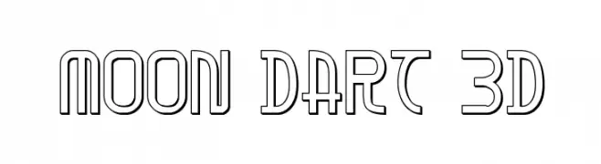 Moon Dart 3D  Frei Schriftart Herunterladen