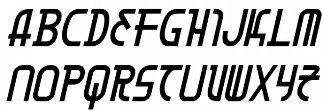 Moon Dart Bold Italic Caratteri MAIUSCOLE