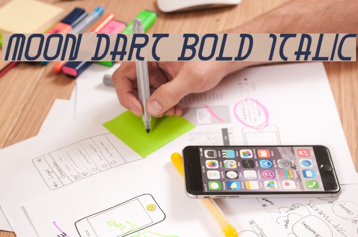 Moon Dart Bold Italic Fuentes examples