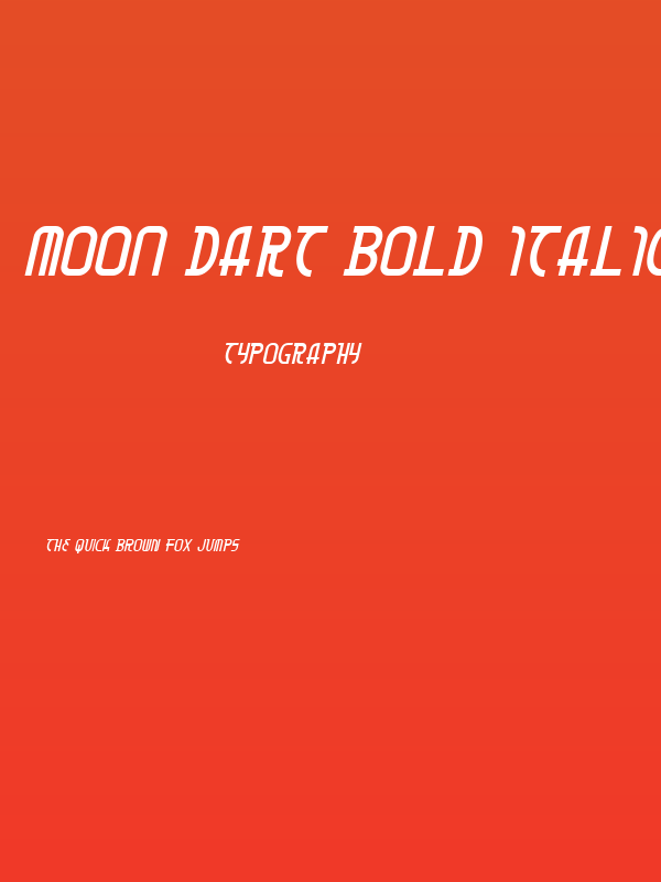 Moon Dart Bold Italic Poster