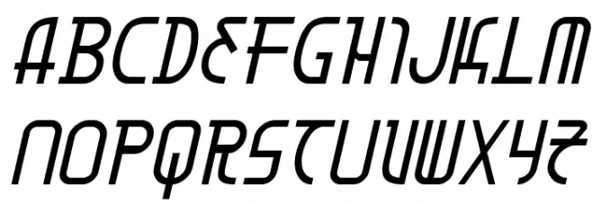 Moon Dart Italic Schriftart Groß