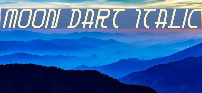 Moon Dart Italic Font examples