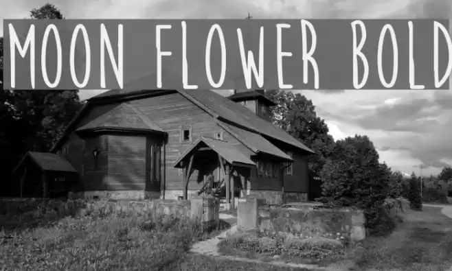 Moon Flower Bold Font examples