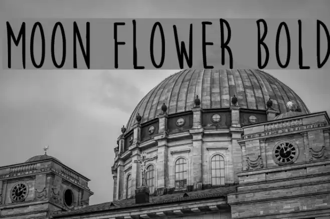 Moon Flower Bold Font examples