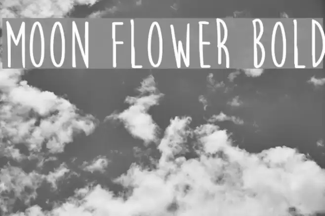 Moon Flower Bold Font examples