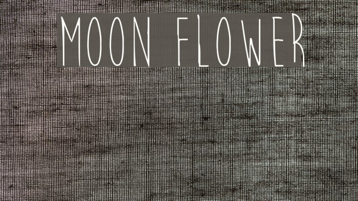 Moon Flower Font examples