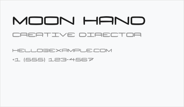 Moon Hand Business Card