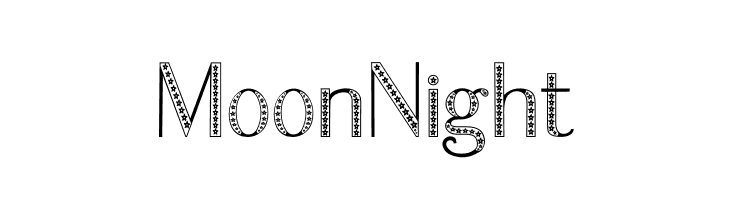 Moon Night  Frei Schriftart Herunterladen