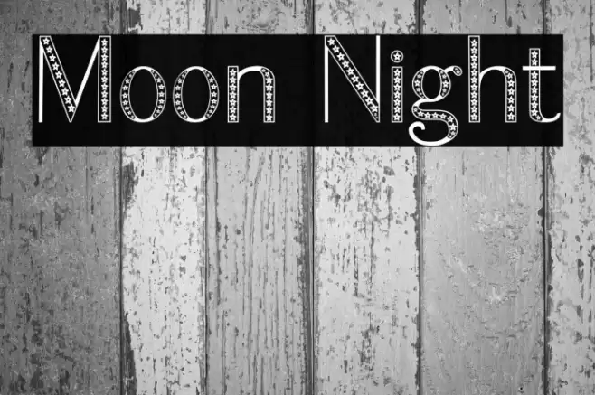 Moon Night Fonte examples