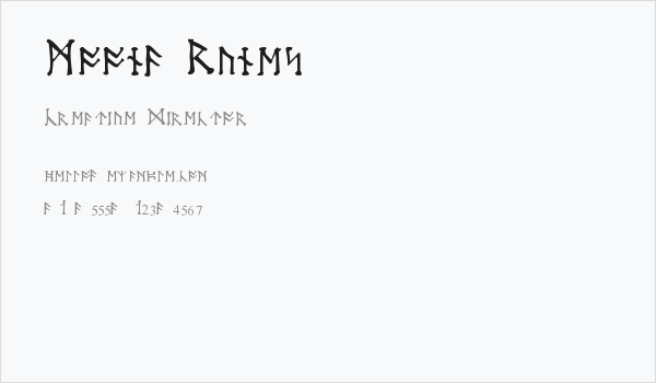 Moon-Runes Business Card