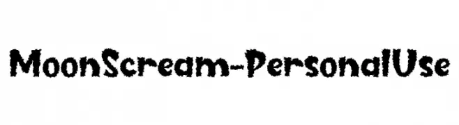 Moon Scream -Personal Use  नि: शुल्क फ़ॉन्ट्स डाउनलोड
