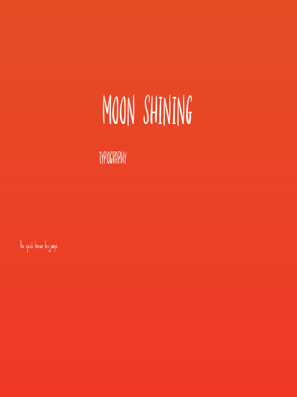Moon Shining Poster