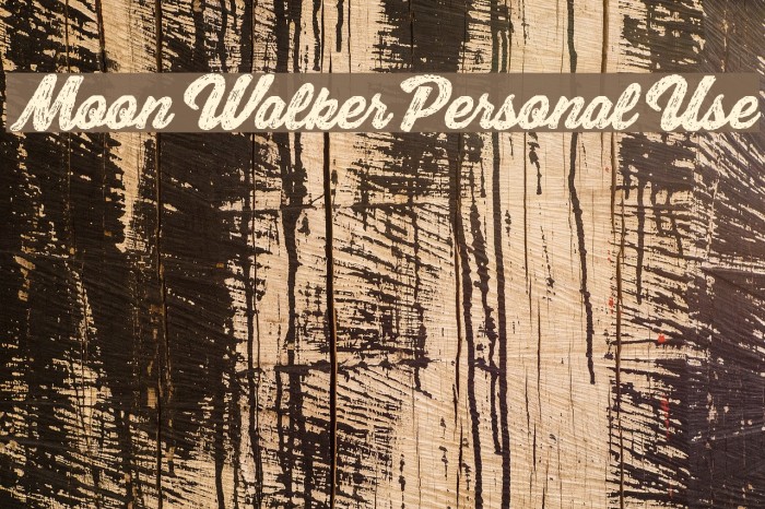 Moon Walker Personal Use Font examples