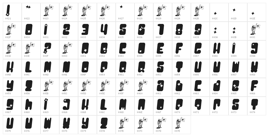 MoonPie Cadet   GoodSlant Character Map