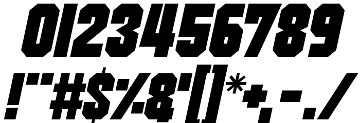 Moonbase Delta Italic Font OTHER CHARS