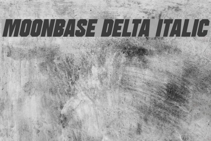Moonbase Delta Italic Font examples