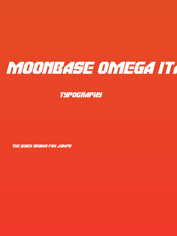Moonbase Omega Italic Poster