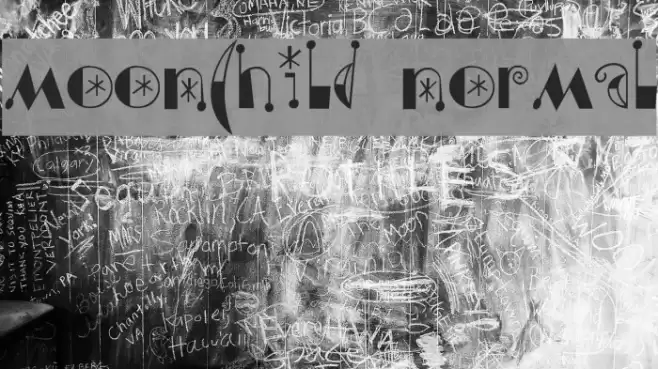 Moonchild Normal Font examples