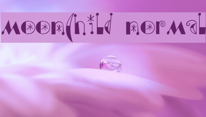 Moonchild Normal फ़ॉन्ट examples