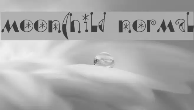 Moonchild Normal Font examples