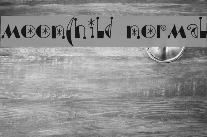 Moonchild Normal Font examples