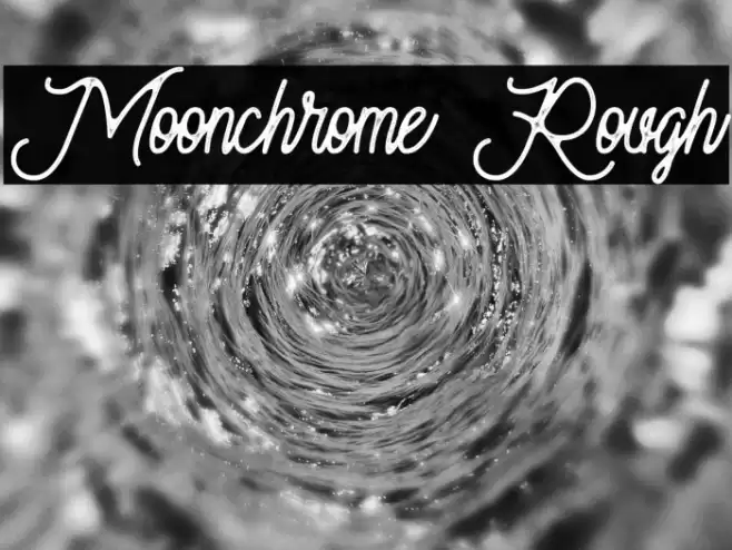 Moonchrome Rough Font examples