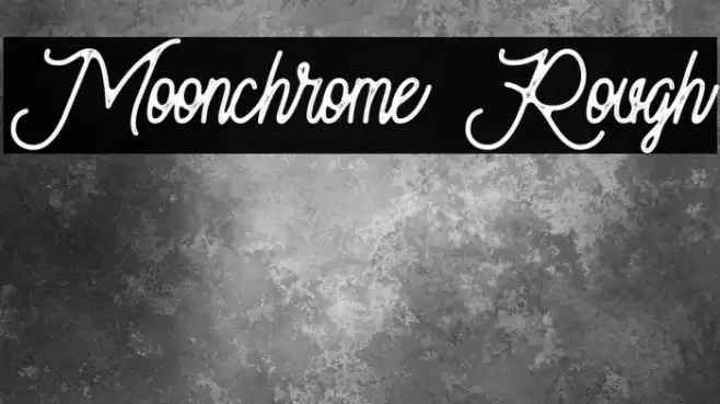 Moonchrome Rough Font examples