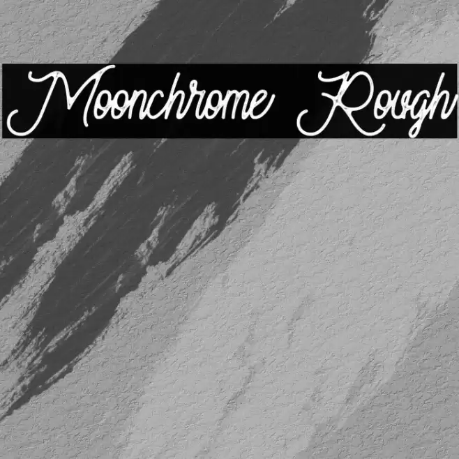 Moonchrome Rough Font examples