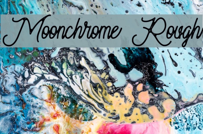 Moonchrome Rough Font examples