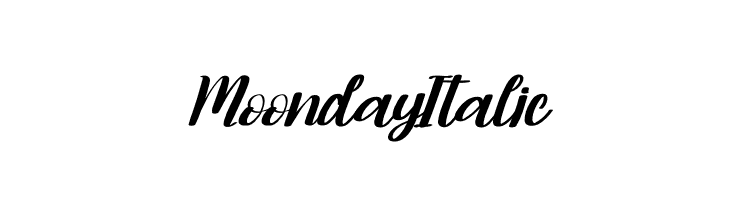 Moonday Italic  Frei Schriftart Herunterladen