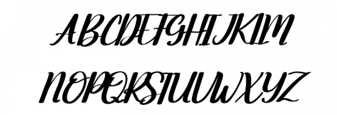 Moonday Italic 字体 大写