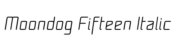 Moondog Fifteen Italic  Скачать бесплатные шрифты