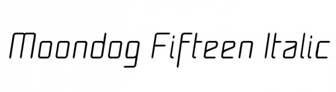 Moondog Fifteen Italic  Скачать бесплатные шрифты