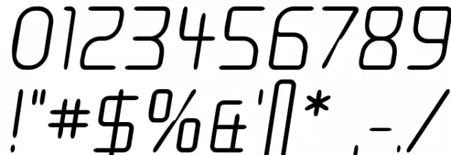 Moondog Fifteen Italic Font OTHER CHARS