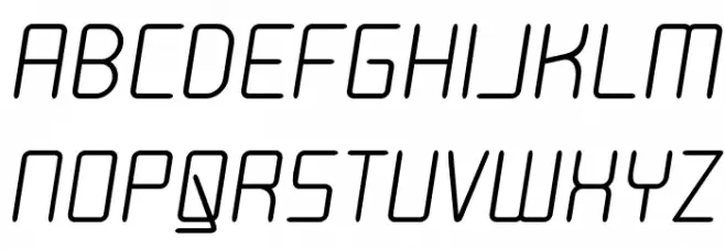 Moondog Fifteen Italic フォント 大文字