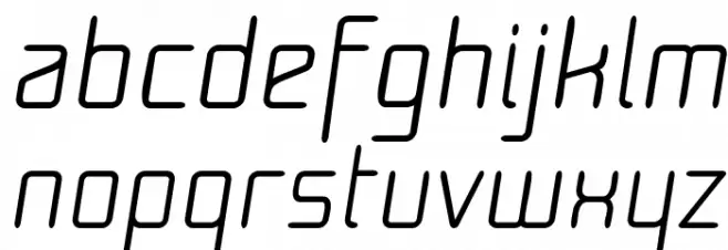 Moondog Fifteen Italic फ़ॉन्ट लोअरकेस