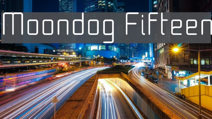 Moondog Fifteen Font examples
