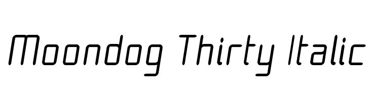 Moondog Thirty Italic  les polices de caractères gratuit tlcharger