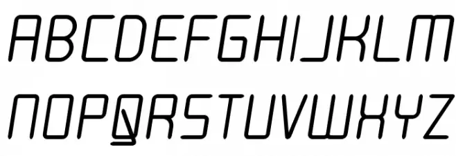 Moondog Thirty Italic フォント 大文字